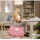 Фітбол масажний Hop-Sport 65см рожевий + насос