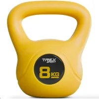 Гиря виниловая 8кг Trex Sport TX-008CKB желтая