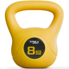 Гиря виниловая 8кг Trex Sport TX-008CKB желтая