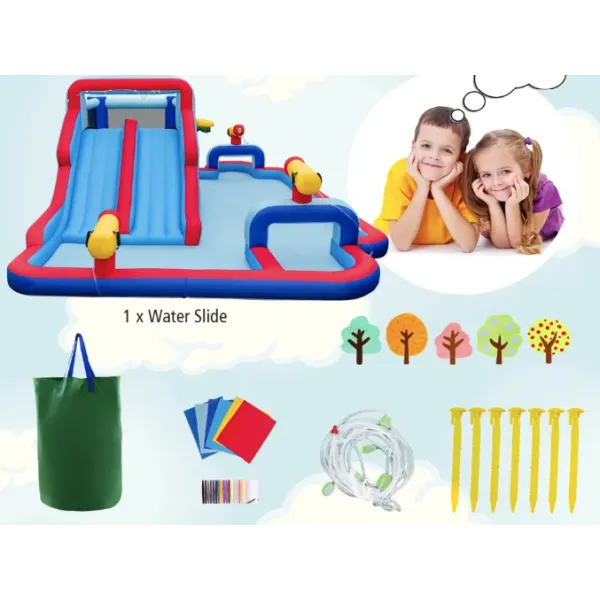 Надувний парк Costway Fun Kids із водними гірками (без вентилятора)