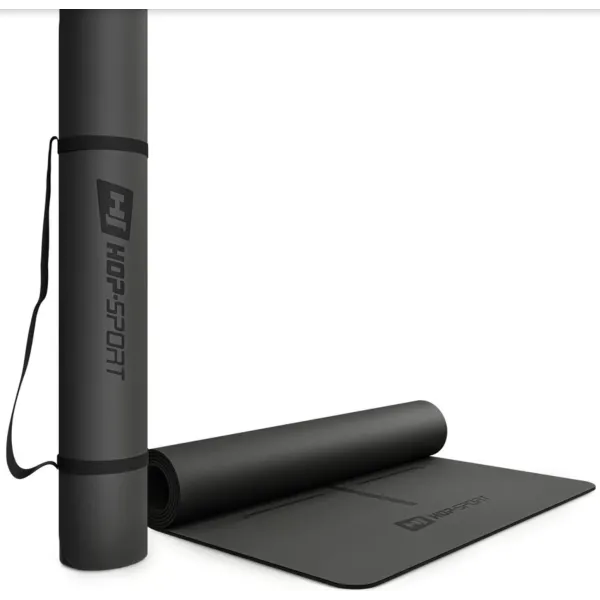 Йога-мат Hop-Sport PU 0,5см 183 x 68см HS-P005GM чорний
