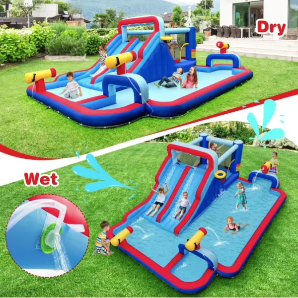 Надувний парк Costway Fun Kids із водними гірками (без вентилятора)