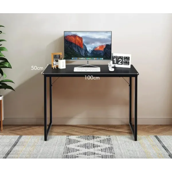 Письмовий стіл Costway Homart із сталевим каркасом чорний