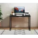 Письмовий стіл Costway Homart із сталевим каркасом чорний