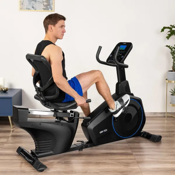 Горизонтальний велотренажер Gymtek XBR6000 електромагнітний синій