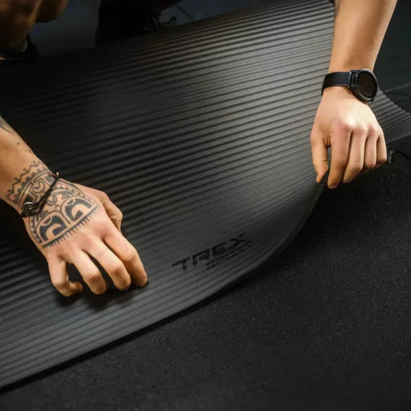 Коврик для йоги Trex Sport TX-019NGM NBR 1см 190х80 чорний