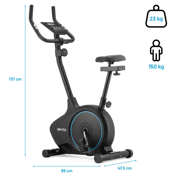 Велотренажер Gymtek XB1400 магнітний синій