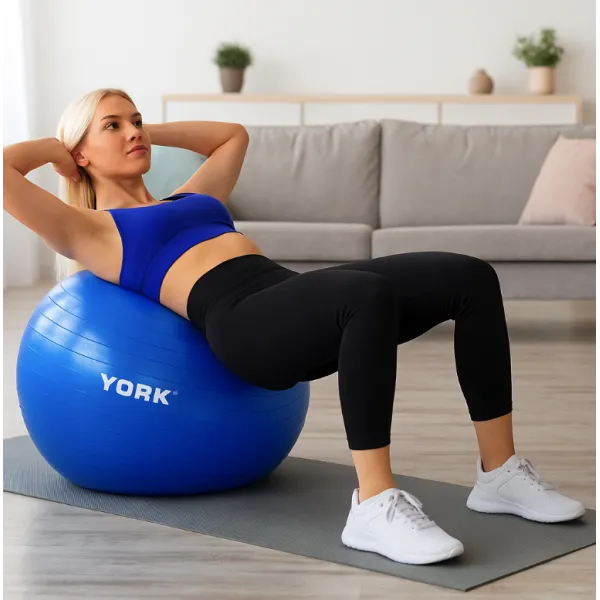 Фитбол York Fitness 65см синий + насос