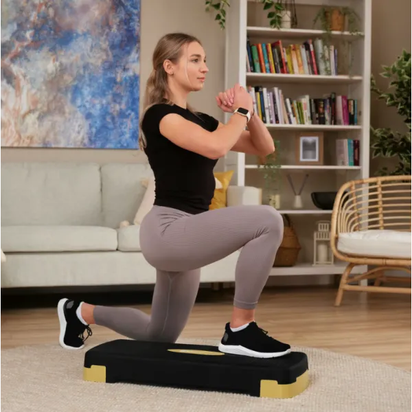 Степ платформа Hop-Sport HS-PP033AS чорно-золота
