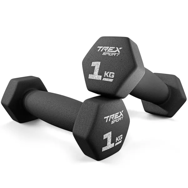 Гантелі для фітнесу неопренові TREX Sport TX-010VD 2x1кг