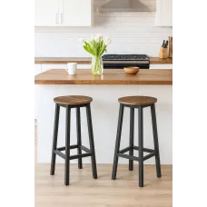 Барный стул Leobert Halmar 2 штуки в стиле Loft коричневый