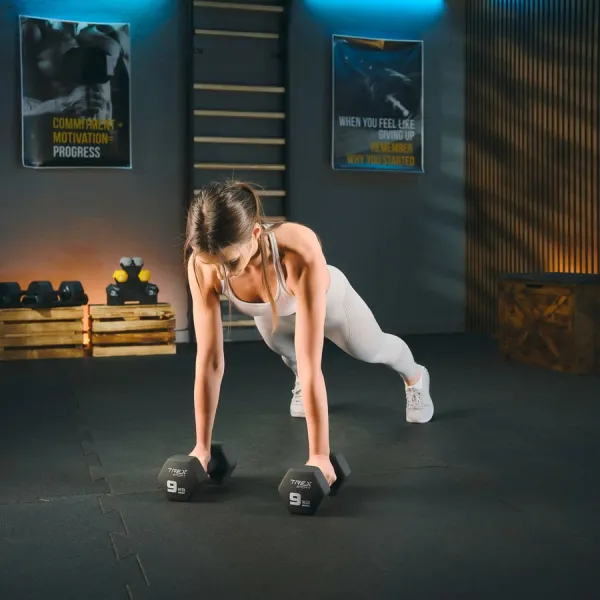 Гантелі для фітнесу неопренові TREX Sport TX-090VD 2x9кг