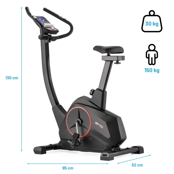 Велотренажер Gymtek XB4000 iConsole+ електромагнітний червоний