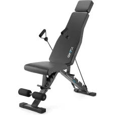 Складная регулируемая скамья для тренировок Gymtek XL500 с эспандерами