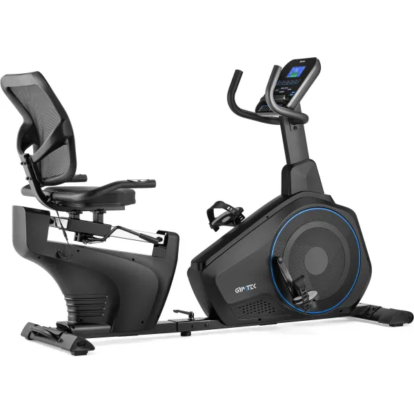 Горизонтальний велотренажер Gymtek XBR6000 електромагнітний синій
