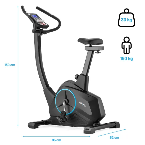 Велотренажер Gymtek XB4000 iConsole+ електромагнітний синій