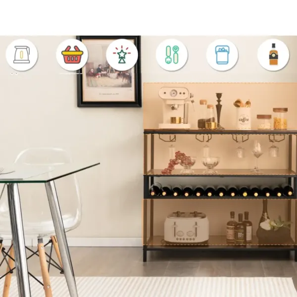 Стіл для кухні Costway Alfred фуршетний в стилі Loft