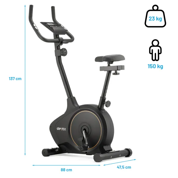 Велотренажер Gymtek XB1400 магнітний золотий