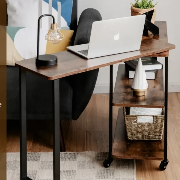 Стіл L-подібний Costway King обертовий в стилі Loft