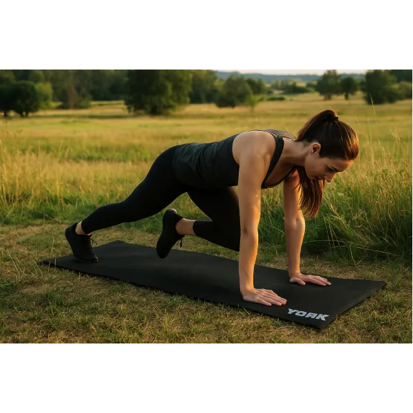 Килимок (мат) для фітнесу та йоги York Fitness 0,3см чорний