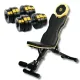 Набір Besport PowerPro гантелі 2х31кг з лавою WB-002