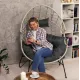 Ротанговое кресло-кокон Di Volio Alcamo для отдыха серый