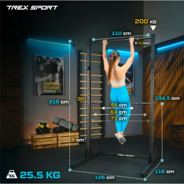 Стаціонарний підлоговий турнік Trex Sport TX-100PR
