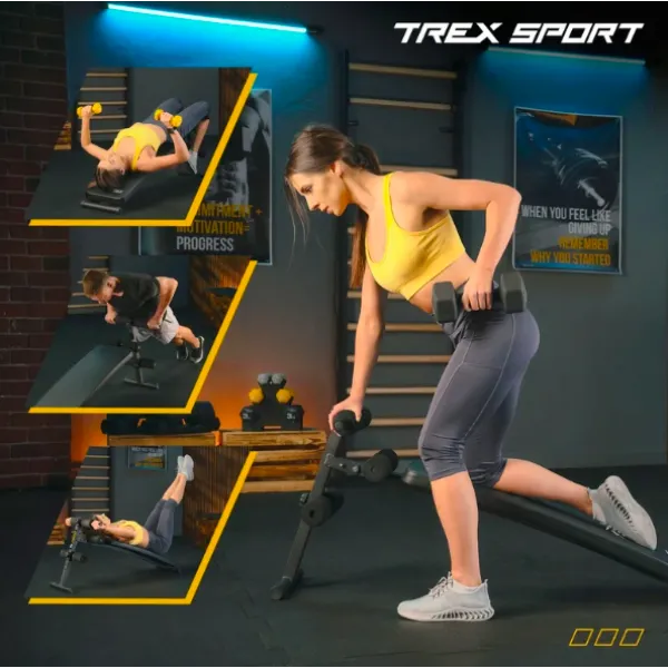 Скамья тренировочная Trex Sport TX-050B для пресса