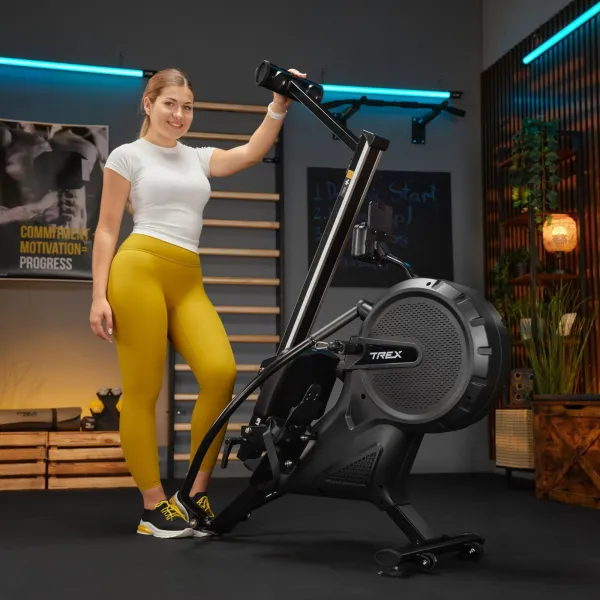 Гребной тренажер Trex Sport APRON TX-880RM аэромагнитный черный