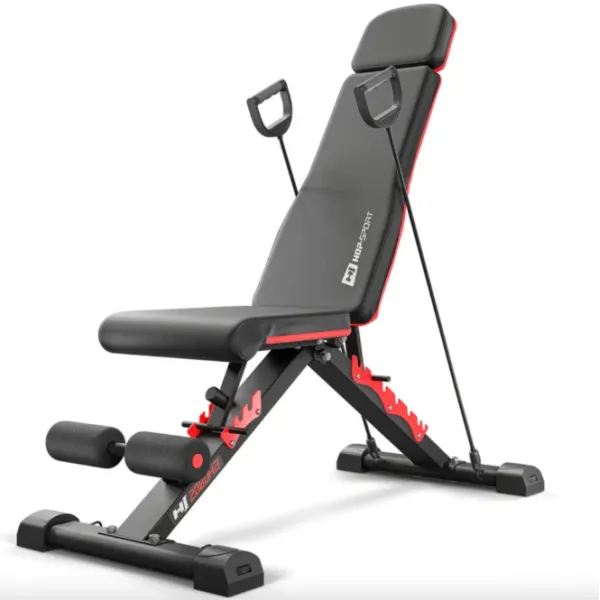Набір Elitum Titan гантелі 2х31кг з лавою Hop-Sport HS-2080 HB