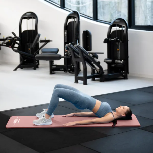 Килимок (мат) для фітнесу Queenfit NBR 1,5см рожевий