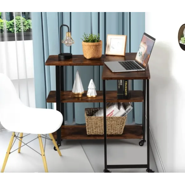 Стіл L-подібний Costway King обертовий в стилі Loft