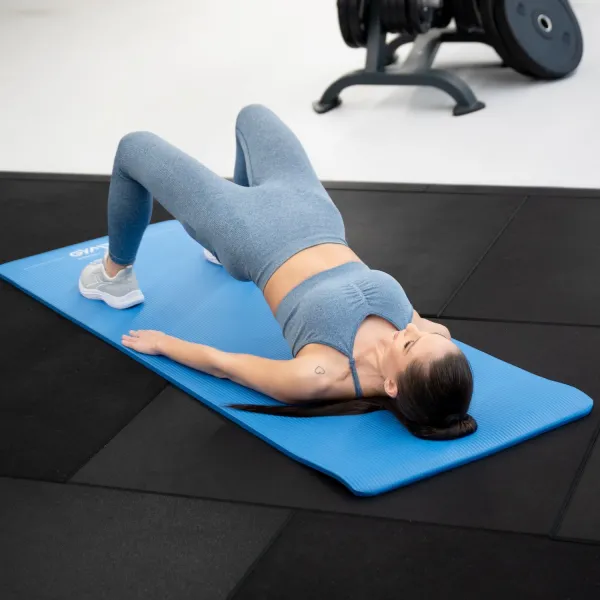 Коврик (мат) для фитнеса и йоги Gymtek NBR 1,5см голубой