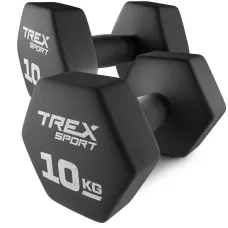 Гантели для фитнеса неопреновые TREX Sport TX-100VD 2x10кг