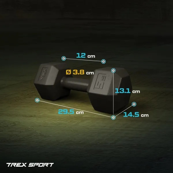 Гантелі для фітнесу композитні TREX Sport TX-005CD 2x5кг