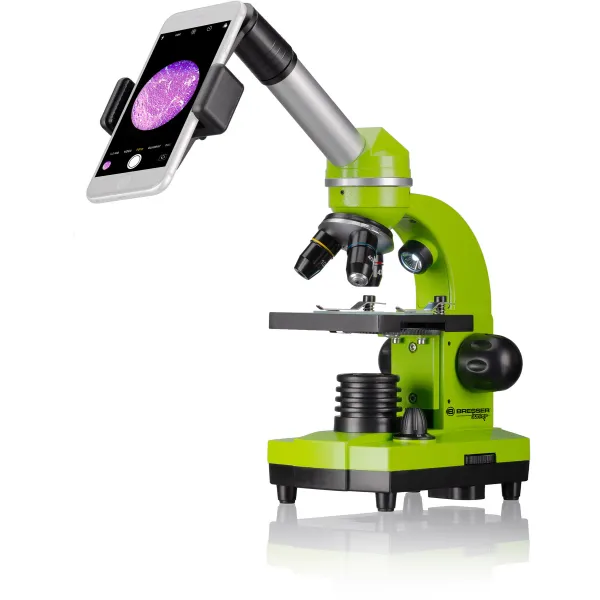 Мікроскоп Bresser Junior Biolux SEL 40x-1600x Green з адаптером для смартфона (8855600B4K000)