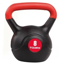Гиря виниловая Toorx PVC 8 кг Черный/Оранжевый (KRP-8)