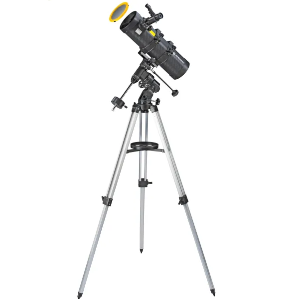 Телескоп Bresser Spica 130/1000 EQ3 Reflector Solar Carbon з сонячним фільтром і адаптером для смарт