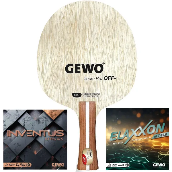 Ракетка для настільного тенісу Gewo Zoom Pro OFF-, Inventus XT Pro 47.5+Elaxxon 45.0, ST (1163800003)