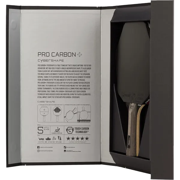 Ракетка для настільного тенісу Stiga Pro Carbon Plus Cybershape 5 Star FL (1215-0401-35)