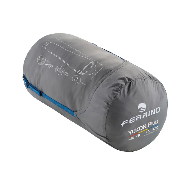 Спальный мешок Ferrino Yukon Plus +4°C Синий Левый (86357NBBS)
