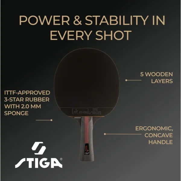 Ракетка для настільного тенісу Stiga Flexure 5 Star ver.2 FL (1215-1205-35)